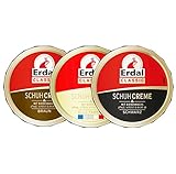 Erdal Schuhcreme Classic, Farben: Schwarz, Alle Farben, Braun, 3x75 ml, 3er Pack -...