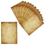 50 Blatt Vintage Briefpapier Altes Papier Mittelalter Papier Druckpapier für Einladungen,...