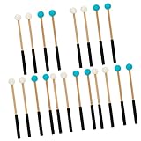 Milisten 10 Paar Performance Marimba Gummi Griff Sticks Weiß Rutschfeste Percussion...