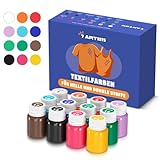 7 Artists Stoffmalfarben Textilfarbe Waschmaschinenfest | Set aus 12x20ml |...