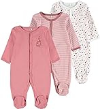 NAME IT Baby - Mädchen Nbfnightsuit 3p W/F dusty Rose Noos Baby und Kleinkind...