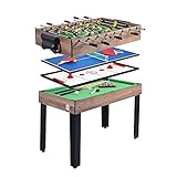 Piarner 4-in-1 Multifunktionstisch Billard/Tischtennis/Eishockey/Billiard...