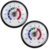 Lantelme 2 Stück Kühlschrankthermometer Set selbstklebend Kühl Gefrierschrank...