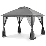 UDPATIO Pop Up Pavillon 3x3 für Garten mit Metall Verstärkt Faltbar, Pergola...