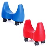 Bogenroller Rutscher | Indoor Rutscherauto für Kinder | Rot o. Blau | Bis 100...