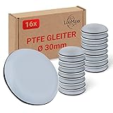 LouMaxx Teflongleiter selbstklebend – Möbelgleiter Ø 30 mm | Stuhlgleiter aus...