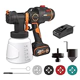 WORX Nitro 18V (20V MAX) Akku-Farbsprühgerät WX020, PowerShare, Bürstenlos,...