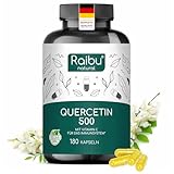 Quercetin Hochdosiert - 180 Kapseln - 500 mg Quercetin pro Kapsel - Vorrat für 6 Monate -...