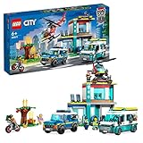 LEGO 60371 City Hauptquartier der Rettungsfahrzeuge mit Feuerwehr-Hubschrauber,...