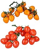 Deko Cherry Tomaten Bund Kunstobst Kunstgemüse künstliches Obst Gemüse Dekoration (2er...