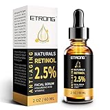 Retinol Serum, ETRONG Hochfestes Anti-Aging Serum mit 2,5% Retinol, Hyaluronsäure und...