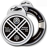 Fluorocarbon Vorfach LMAB 100 Pro Made in Japan, Vorfach-Schnur, Angel-Schnur für Hecht,...