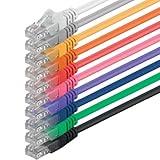 0,5m - 10-Farben - (PACK) - CAT.6 CAT6 Ethernet-Lan-Netzwerk-Kabel 1000Mbit/s Patchkabel