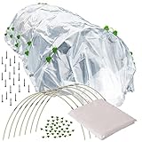 TTL Garden Folientunnel Set Flex XL mit PE Folie 10 x 2,5 m - 10 x Fiberglas Bögen & PE...