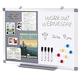 Swansea Whiteboard Magnettafel und Pinnwand Filz mit Aluminiumrahmen für...