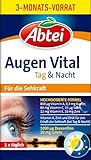 Abtei Augen Vital Tag und Nacht – Zum Erhalt der Sehkraft – Hochdosiert, Glutenfrei,...