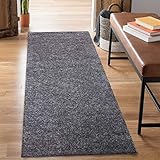 carpet city Shaggy Hochflor Teppich - Läufer 80x300 cm - Anthrazit - Langflor Flurteppich...