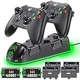 OIVO Xbox Controller Ladestation mit 2X 4800mWh Wiederaufladbaren Akku für Xbox One/Xbox...