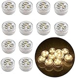 Afoosoo 12pcs flammenlose LED Teelichter Batteriebetriebene wasserdichte Tauch dekorative...