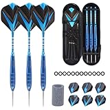 HFDONGL Dartpfeile Set 3 Stück Profi Steeldarts 22 Gramm Dart mit Metallspitze Steel...