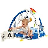 SYNPOS Spielbogen Baby, Spielmatte Baby mit 10 Spielzeug, Spieldecke baby für sensorische...