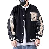 Moshtashio Herren College Jacke Baseballjacke Unisex Mode Sportjacke Sweatjacke Urban...