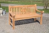 CLP Teak-Gartenbank Florida I Sitzbank Mit Ergonomischer Sitzfläche Aus...