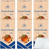 Kölner Krustenkandis braun urtypisch karamellig 6er Pack (6x500g Packung) + usy Block