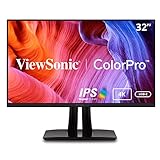 ViewSonic VP3256-4K 80 cm (32 Zoll) Fotografen Monitor (4K-UHD, IPS, 100% sRGB,...