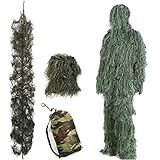 3D Woodland Tarnanzug Camo Camouflage, Leaf Ghillie Anzug, Wald Ghillie Suit, Camouflage...