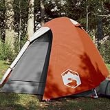 Homgoday Campingzelt, 2 Personen, Grau und Orange, 254 x 135 x 112 cm, 185T Taft,...