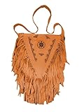 Damen Western Native Americans Perlen und Fransen Taschen, Braun