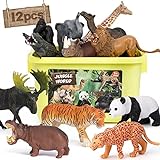 FRUSE Tiere Figuren Spielzeug,12 Stück Realistische Tierfiguren,Wildtiere...