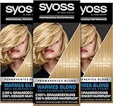 Syoss Color Coloration 8_11 Champagner Blond Stufe 3 (3 x 115 ml), permanente...