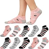 Sneaker Socken Damen 35-38, 10 Paar Baumwolle Kurze Socken Mädchen Söckchen,...