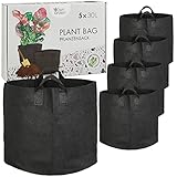 OwnGrown Pflanzsack 30l Set : 5x30l Pflanzen Tasche für Balkon und Kübelpflanzen –...