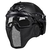 OneTigris Airsoft Helm, Mich 2000 Paintball Helm mit Maske und Schutzbrille für...