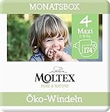 Moltex Pure & Nature Öko Windeln Größe 4 Maxi (9-15 kg) Monatsbox - 174 Bio Windeln