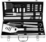 ROMANTICIST 20PCS Edelstahl Grillset für Geschenk - Edelstahl Grillzubehör Set...