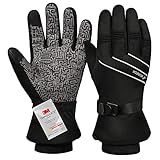 BIKINGMOREOK Winterhandschuhe,-30°F 3M Thinsulate Skihandschuhe Wasserdicht Warme...