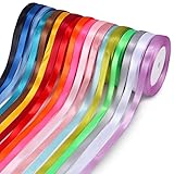 ihaspoko Polyester Satinband, 18 Farben 10 mm x 22 m Dekoration Geschenkband für...