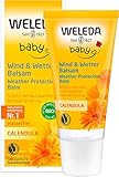 WELEDA Bio Baby Calendula Wind & Wetter Balsam - Naturkosmetik Gesichtscreme & Handcreme...