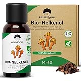 Emma Grün® BIO Nelkenöl [100% Naturrein] - Echtes Nelkenöl Bio 30ml - Ätherische Öle...