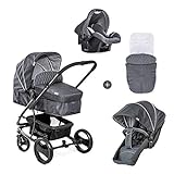 Hauck Kombi Kinderwagen Pacific 4 Shop N Drive inkl. Babywanne umbaubar zu...