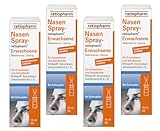 Nasenspray ratiopharm Sparset für Erwachsene 4 x 15 ml abschwellendes Schnupfenspray