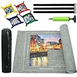 Puzzlematte für Puzzle mit bis zu 3000 Teile, Grau Puzzle Mat Roll, Puzzle Aufbewahrung...