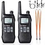 Radioddity PR-T1 PMR446 Walkie Talkie Set mit LC-Display, Funkgerät 4KM Reichweite, 16...