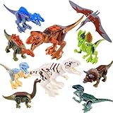 Necdeol Dinosaurier Block Spielzeug Set, 11 Stück Realistisches Dino Figuren...