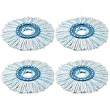 4 Stück Ersatzkopf für CLEAN Twist Disc Mop Ergo, 2-Faser-System Wischmopkopf...