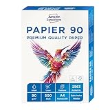 AVERY Zweckform 2563 Drucker-/Kopierpapier (500 Blatt, 90 g/m², DIN A4 Papier, hochweiß,...